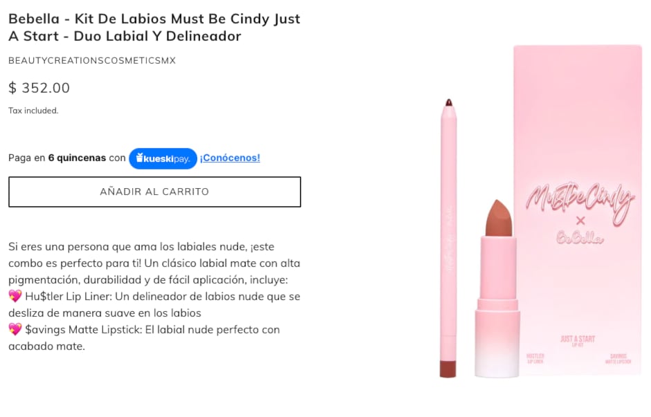 Colaboración de MustbeCindy x Bebella y Beauty creations