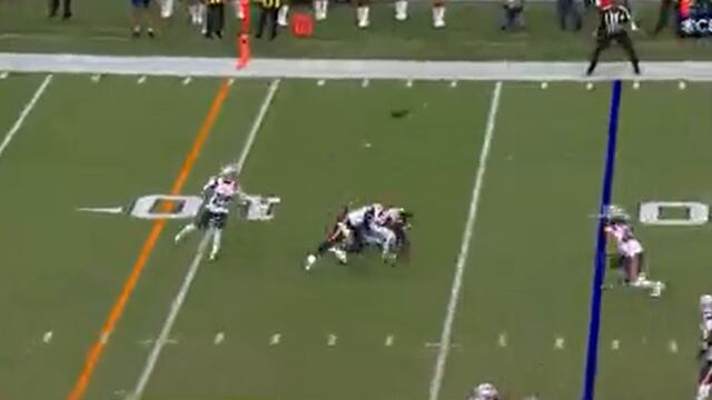 espectacular tackelada de los New England Patriots