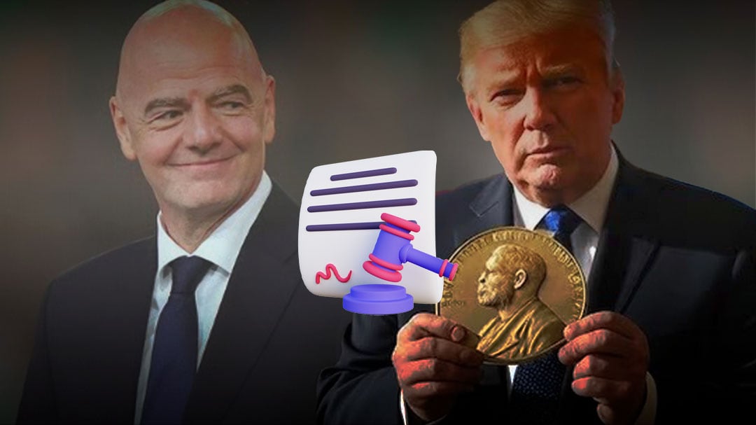 Crece la polémica: denuncian a Gianni Infantino por darle un Premio de la Paz a Donald Trump