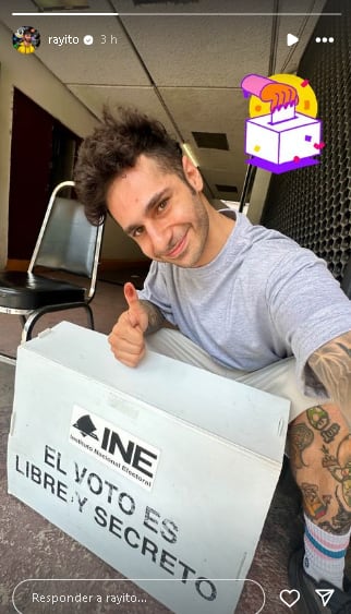Ryan Rayito Hoffman comparte que votó en las elecciones México 2024.