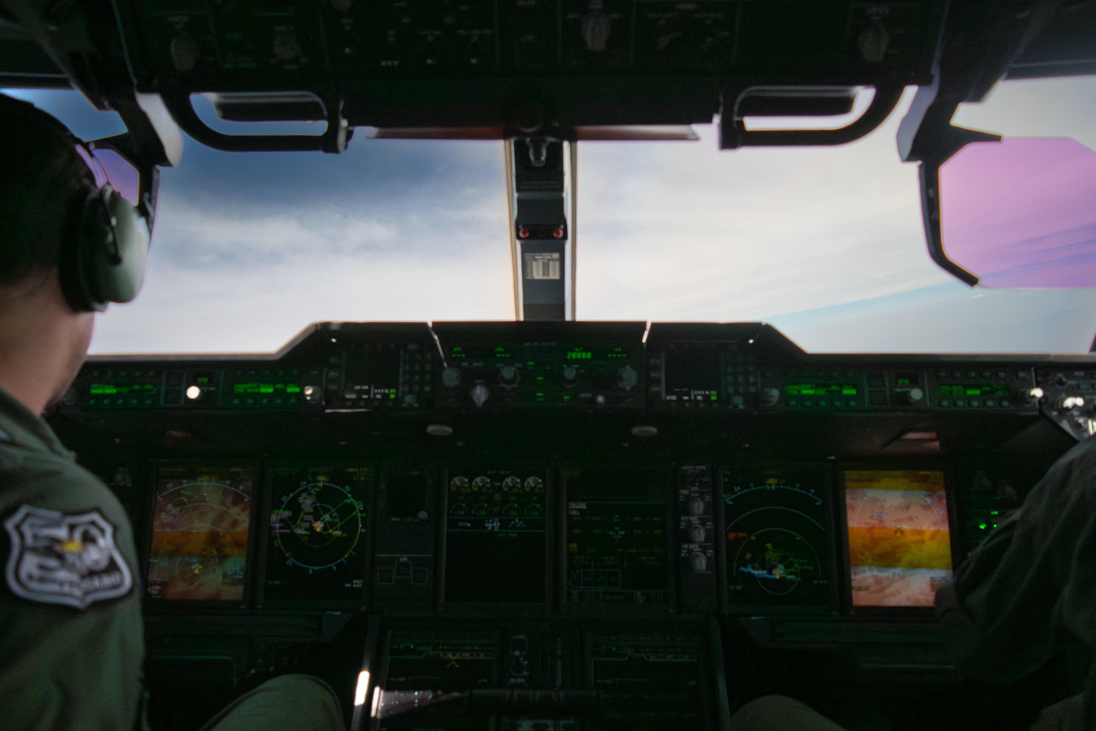 Vista de la cabina del A400M de Airbus