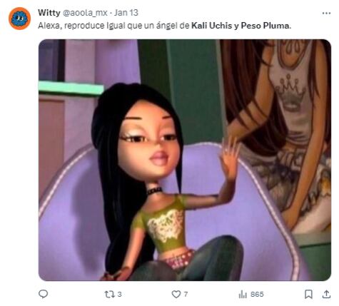 Memes de Peso Pluma y Kali Uchis por ‘Igual que un ángel’