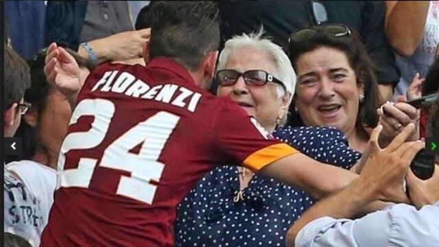 El Club de la Roma, realizo un homenaje a Alessandro Florenzi que celebró, de forma emotiva, un gol junto a su abuela.