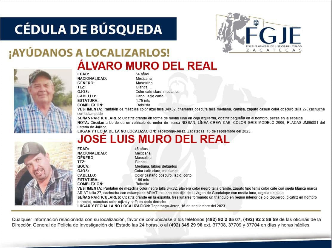 Álvaro y José Luis Muro del Real, hermanos desaparecidos: FBI ofrece recompensa