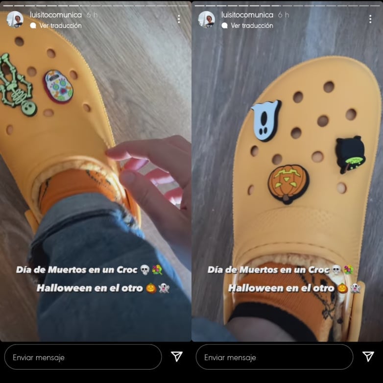 Luisito Comunica muestra sus Crocs.