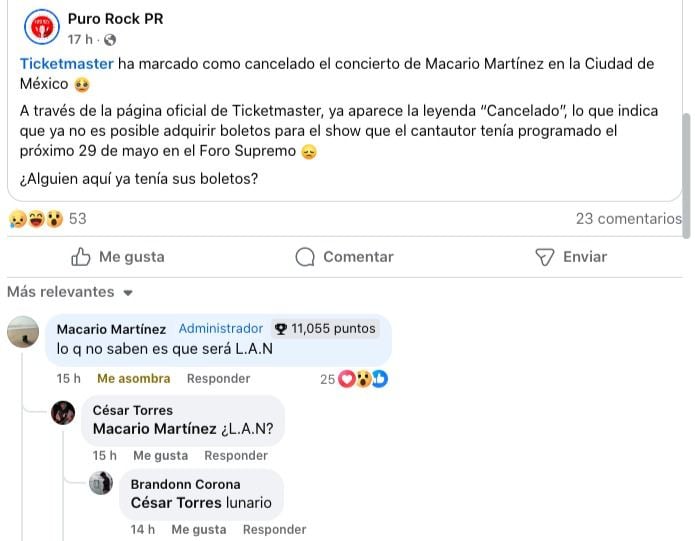 Macario Martínez anuncia que su próximo concierto será en el Lunario del Auditorio Nacional