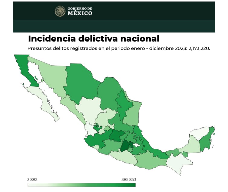 Incidencia delictiva en 2023