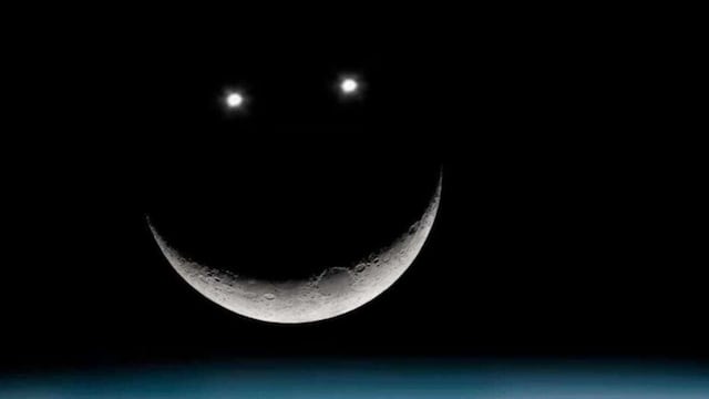 La Luna, Venus y Saturno formarán aterradora 'cara sonriente' en el cielo el 25 de abril