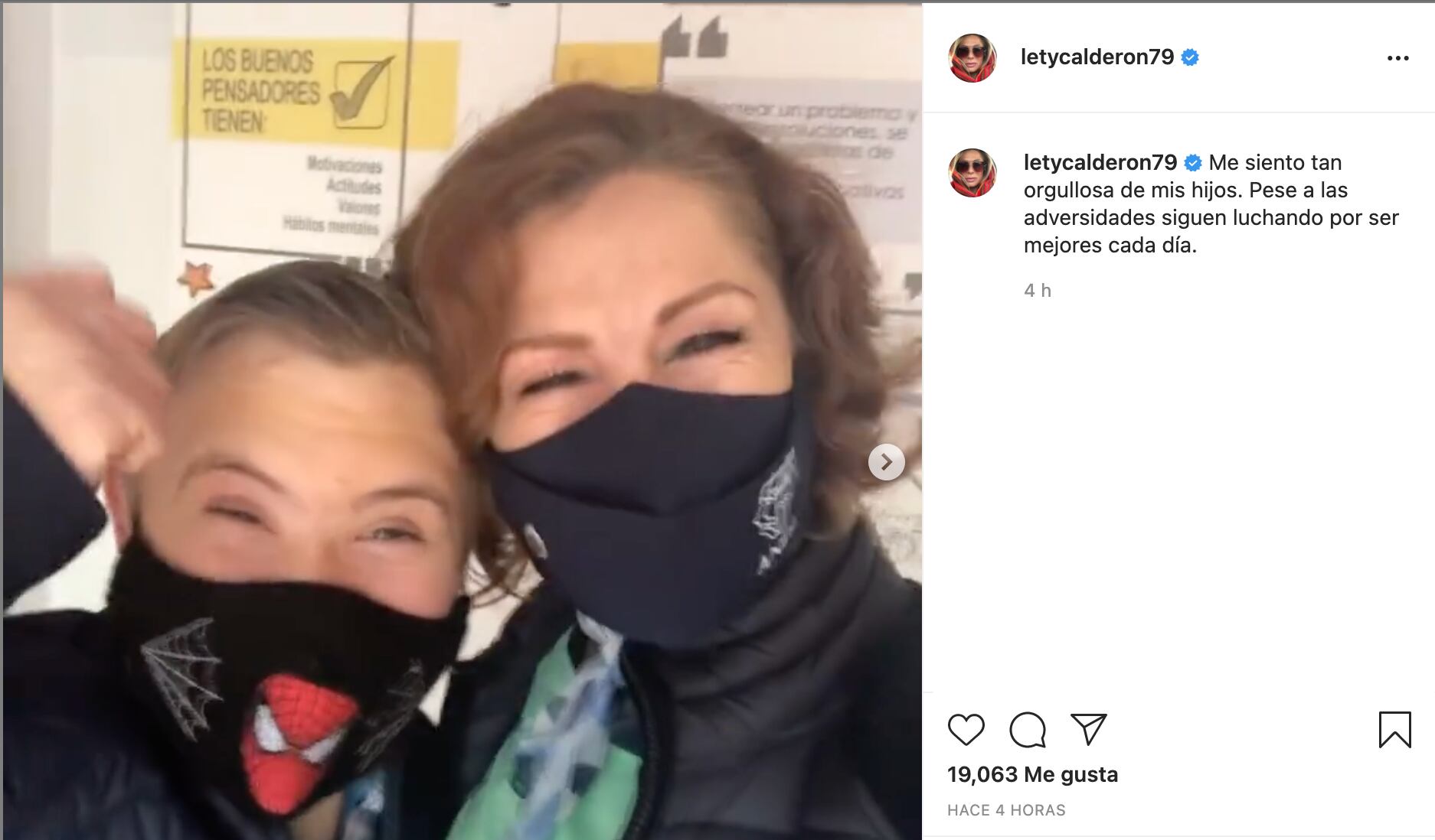 Leticia Calderón celebra a su hijo Luciano por su graduación