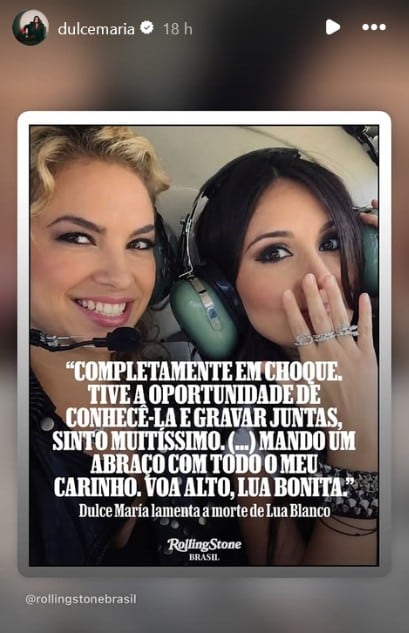 Dulce María se despide de Lua Blanco, la actriz de Roberta en Rebelde