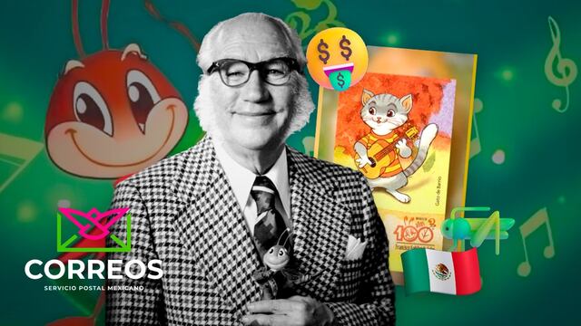 Estampilla Gato del Barrio de Cri- Cri en Correos de México