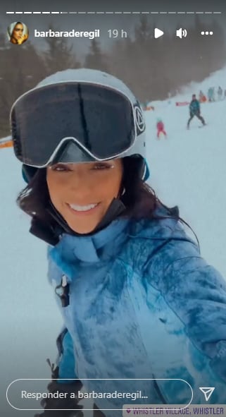 Bárbara de Regil en la nieve.