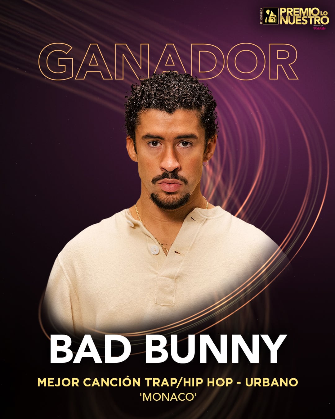 Bad Bunny, ganador Premios Lo Nuestro 2025