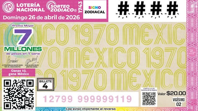 Sorteo Zodiaco 1743 tendrá premio mayor de 7 millones de pesos