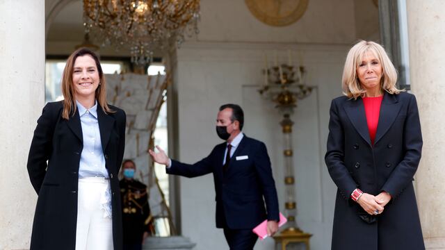 Beatriz Gutiérrez y Brigitte Macron
