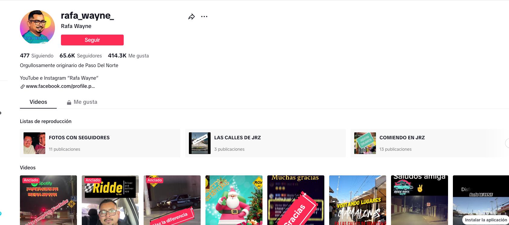 TikTok de Rafa Wayne