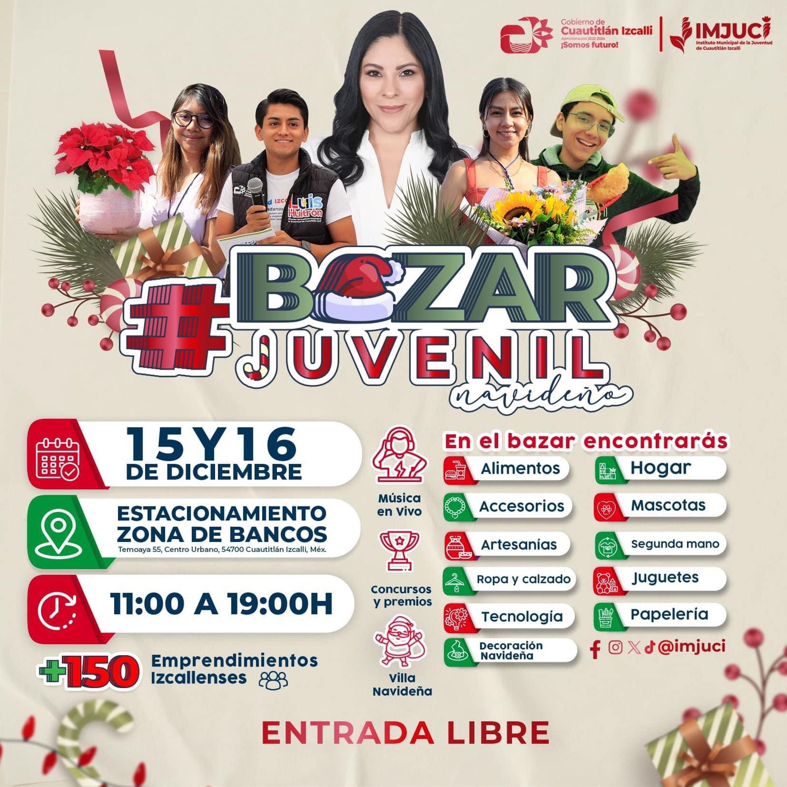 Karla Fiesco invita al gran Bazar Juvenil Navideño