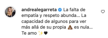 Comentario de Andrea Legarreta
