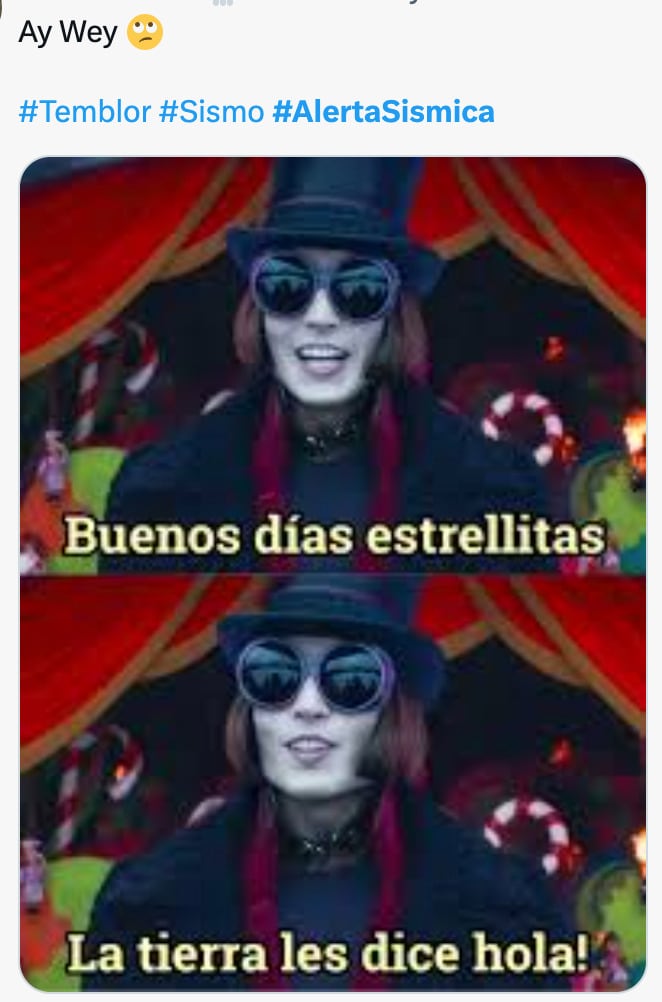 Memes del sismo del 2 de enero 2026