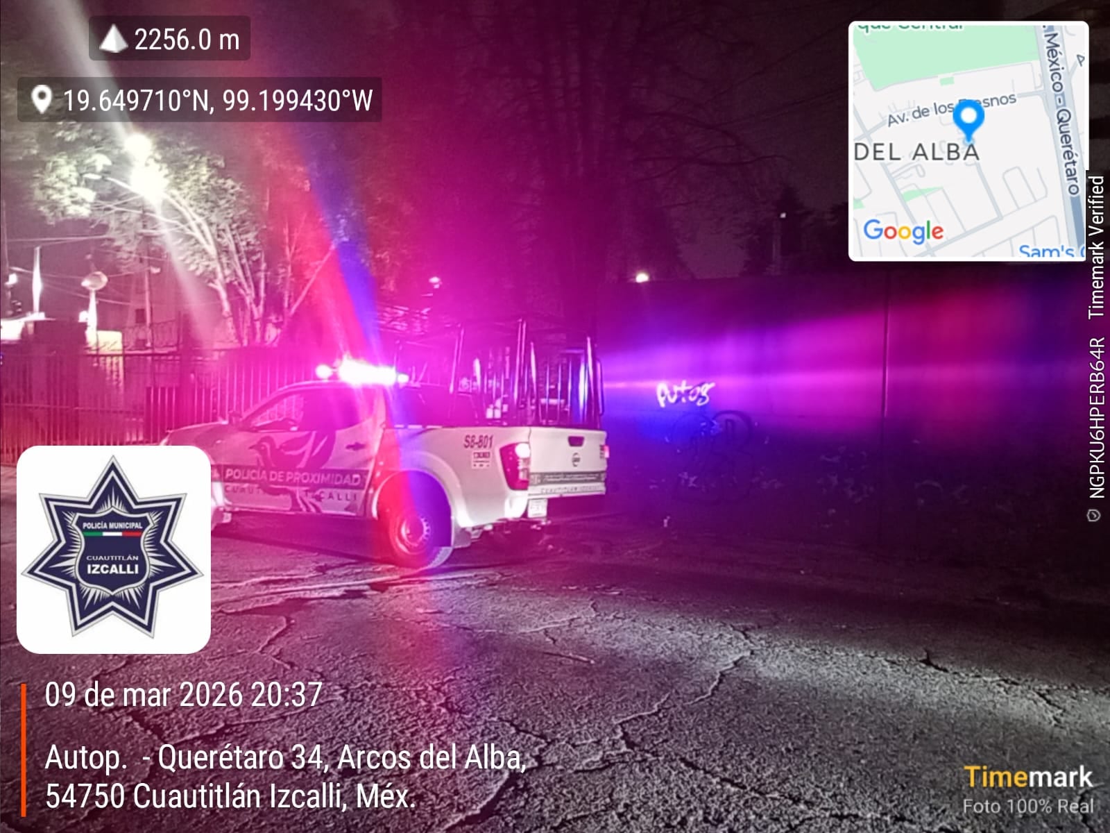 Policía de Cuautitlán Izcalli aclara presencia de elementos en Arcos del Alba.