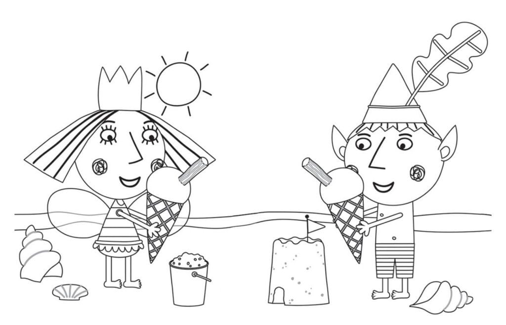 El pequeño reino de Ben y Holly: 7 dibujos bonitos para colorear con magia