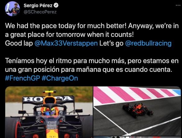 Checo Pérez en el GP Francia