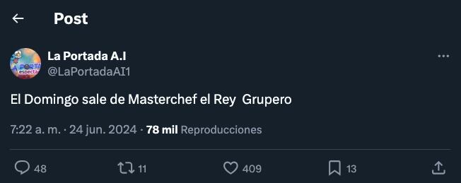 Rey Grupero eliminado de MasterChef Celebrity 2024