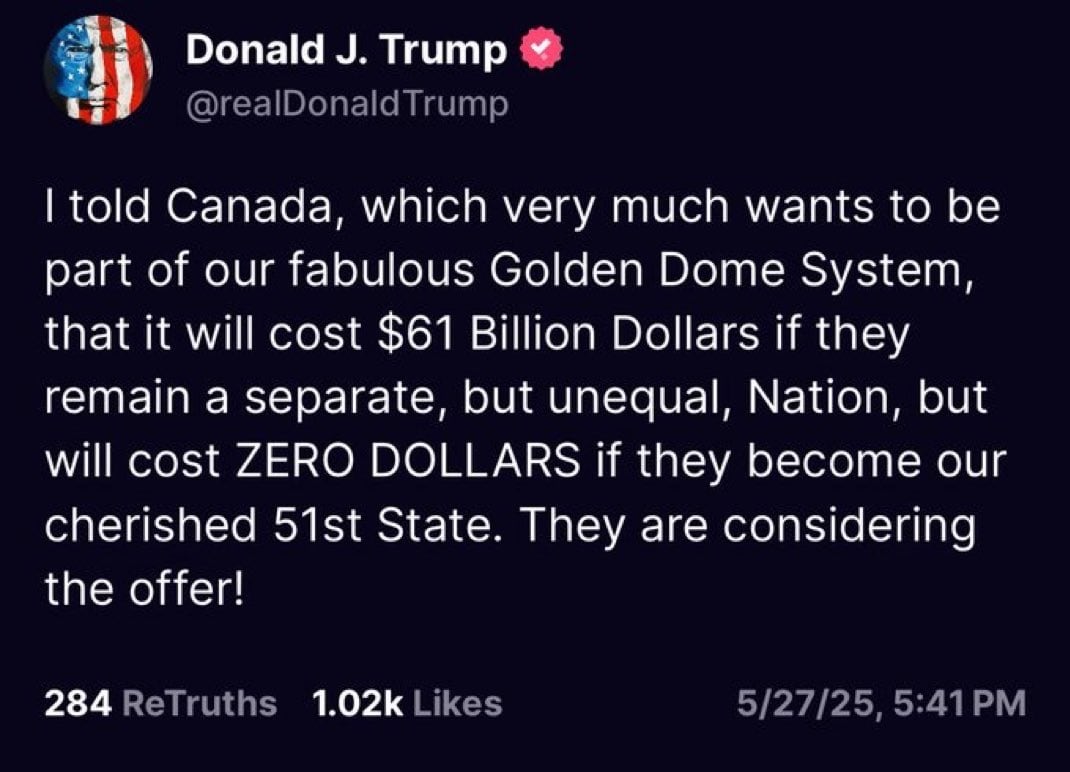 Donald Trump sobre anexión de Canadá