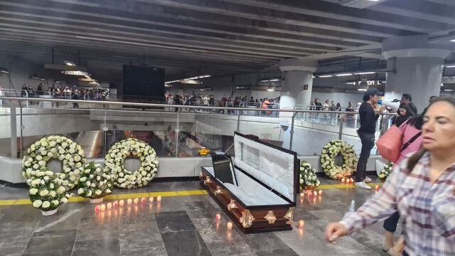 Ataúd en Línea 12 del Metro CDMX a 3 años del desplome