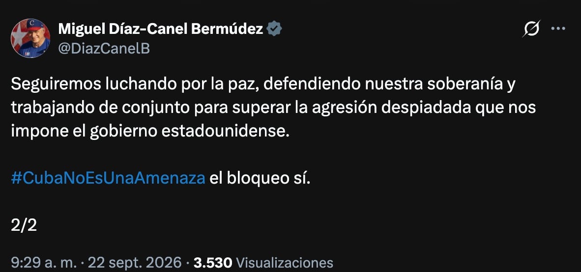 Miguel Díaz-Canel responde a Trump tras discurso en la ONU