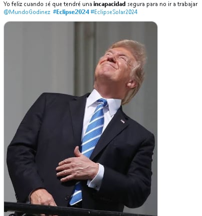 Meme del eclipse solar del 8 de abril.
