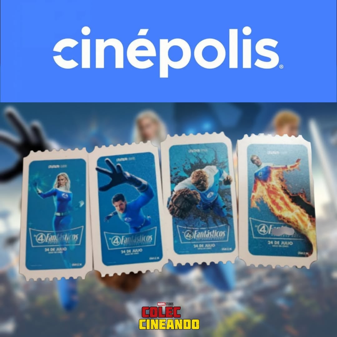 Boletos coleccionables de Los 4 Fantásticos: Primeros Pasos en Cinépolis