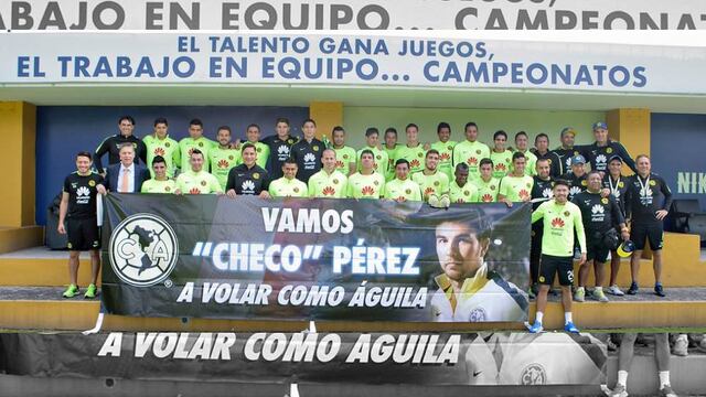 Jugadores, cuerpo técnico y directiva del América desean éxito a Sergio Pérez, piloto de la Fórmula 1 en Gran Premio de México 