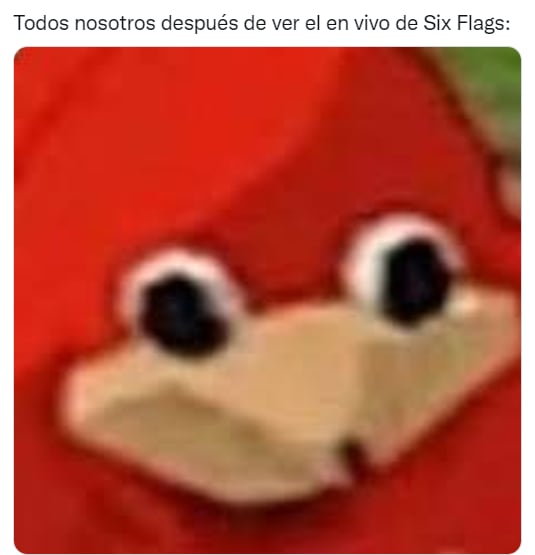 Meme sobre Six Flags México y su video persecución.