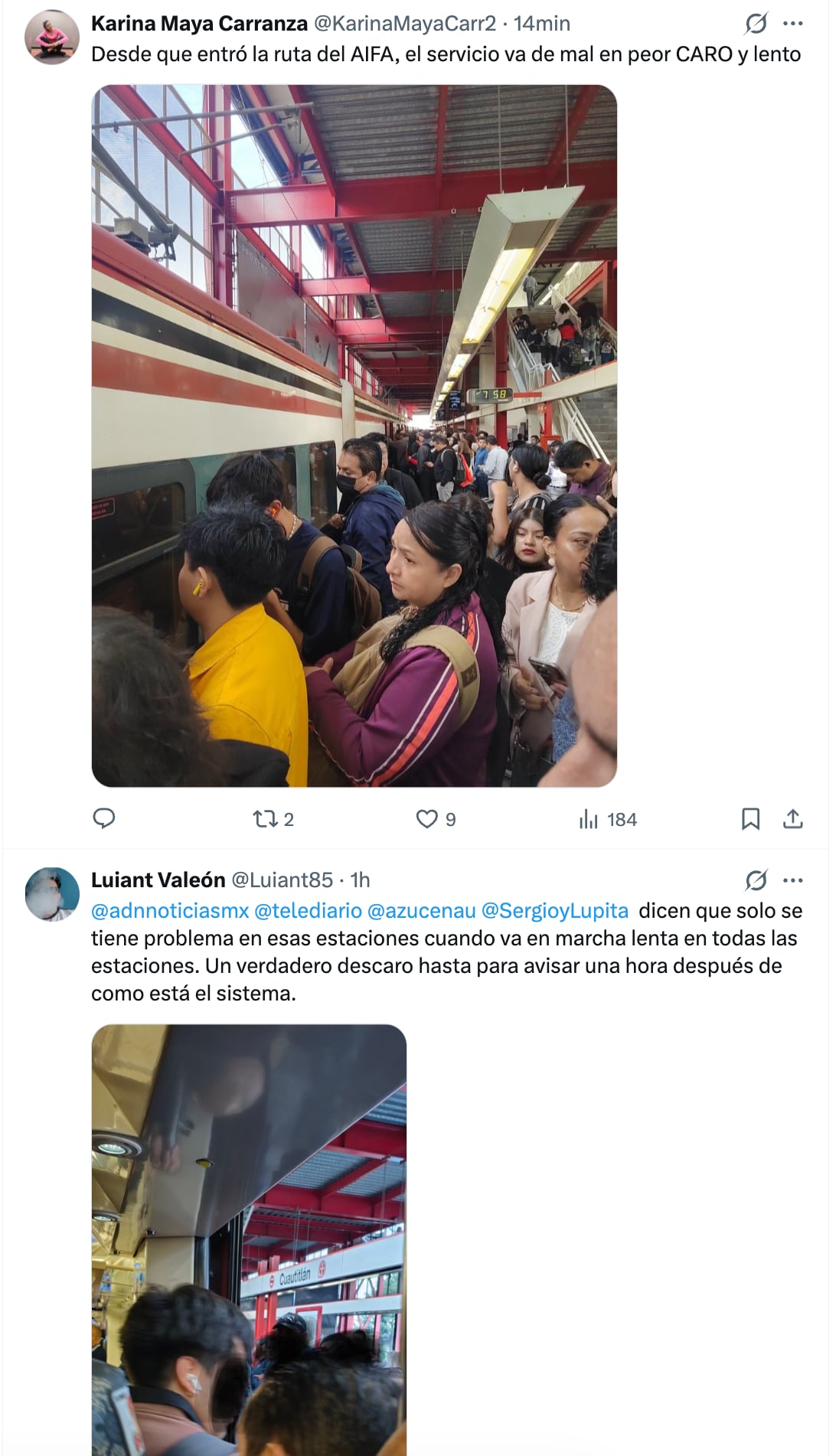 Anuncian retrasos en el Tren Suburbano por una falla eléctrica este 21 de mayo