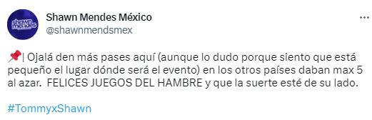 Juegos del hambre por ver a Shawn Mendes en CDMX.