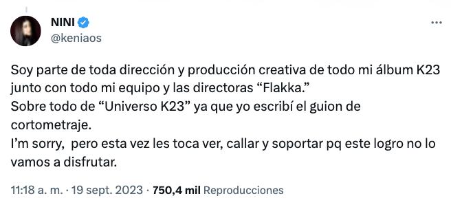 Kenia Os responde a severa critica