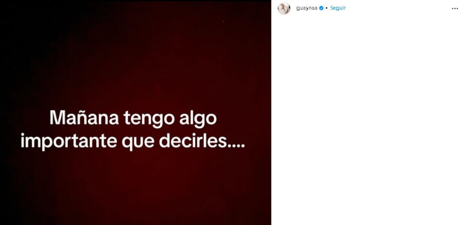 Post de Guaynaa tras su presunta infidelidad a Lele Pons.