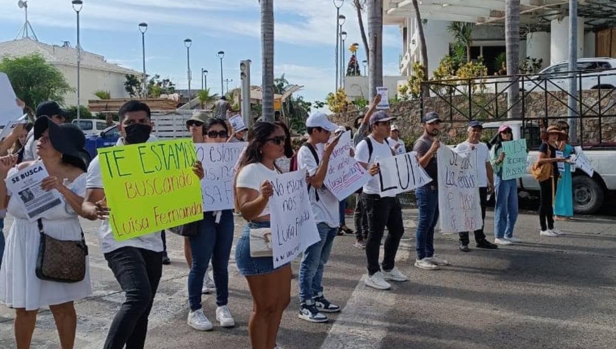 Protesta en Acapulco por desaparición de Luisa Fernanda García Villegas