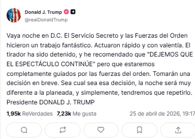 Anuncio de Donald Trump