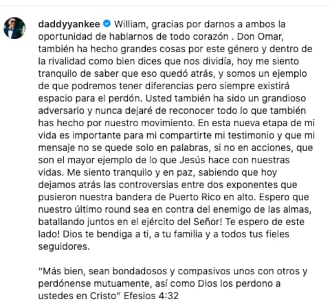 Daddy Yankee hace las paces con Don Omar.