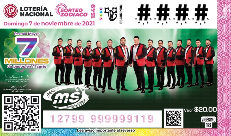 Billete de Loteria de Banda MS