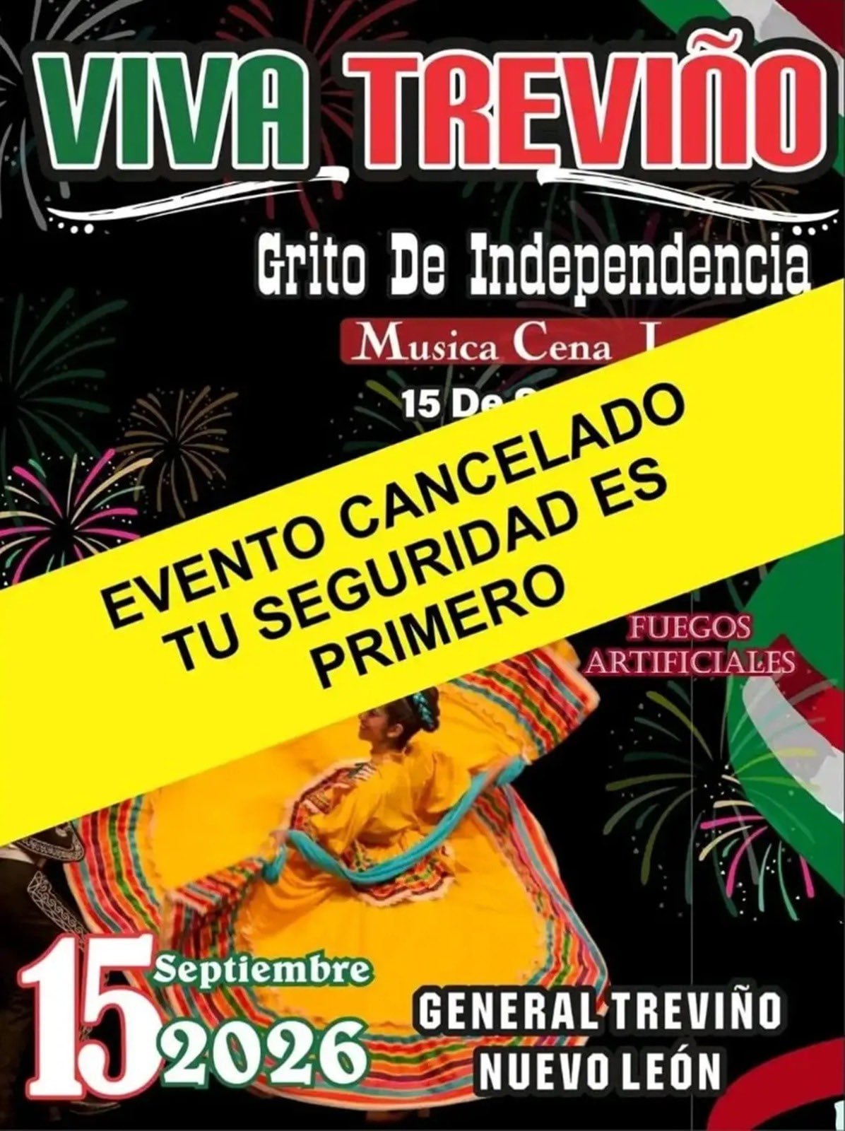 Cancelan el Grito de Independencia en General Treviño, Nuevo León