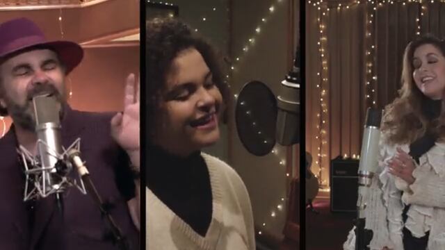 Lucero, Manuel Mijares y Lucerito cantando "Noche de Paz"