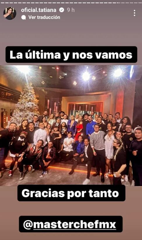 Tatiana compartió una fotografía con los posibles finalistas