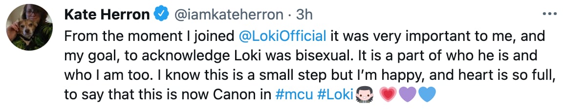 Declaración de Kate Herron, guionista de 'Loki'