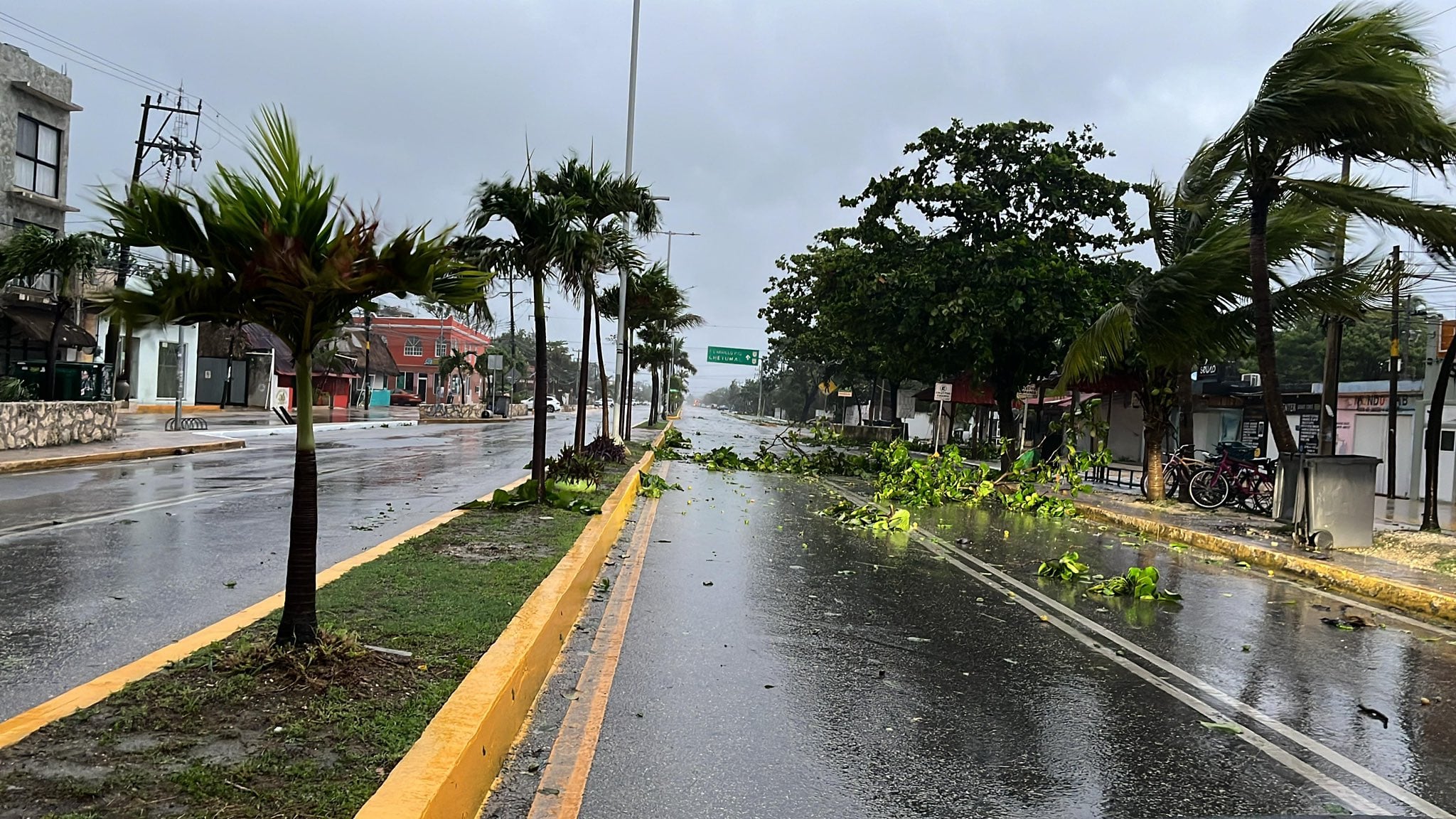 Huracán Beryl en Tulum, Quintana Roo