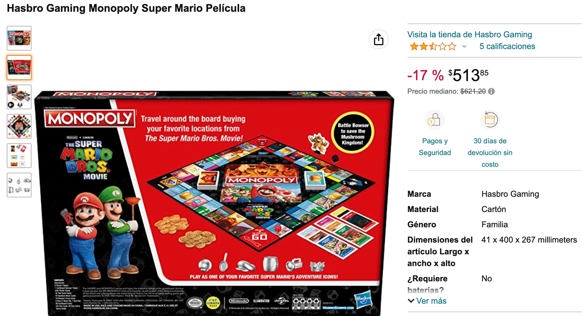 Monopoly de Super Mario Bros. La Película: