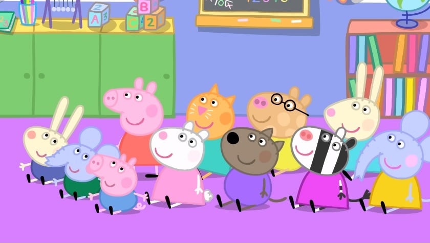 Peppa Pig va a la escuela.