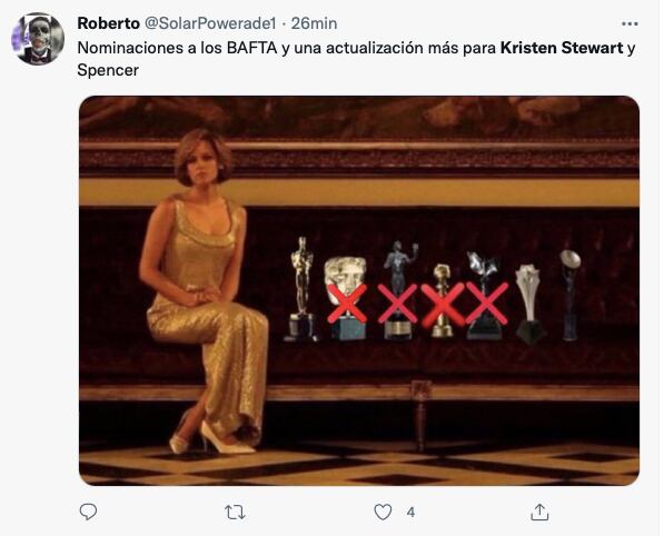 Kristen Stewart vuelve a ser tendencia ahora tras no haber sido nominada a los BAFTA 2022